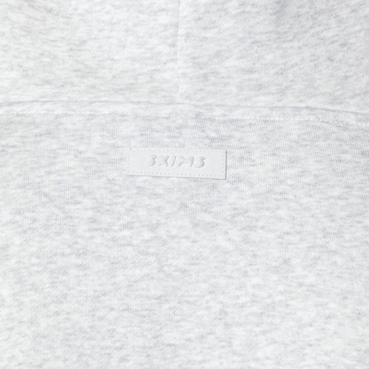Light grey hooded sweatshirt in cotton fleece