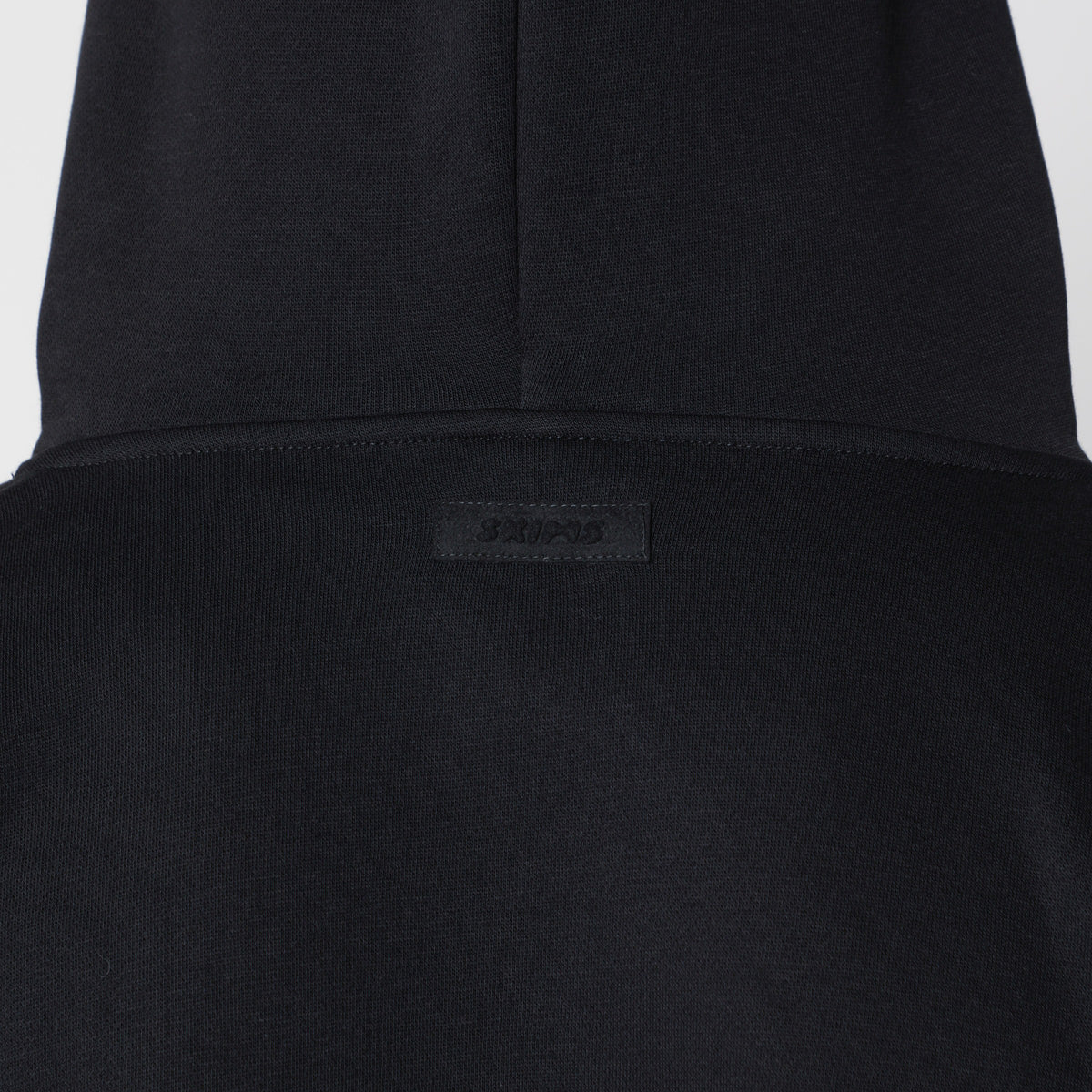 Sweat-shirt à capuche noir délavé en molleton de coton