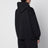 Sweat-shirt à capuche zippé noir délavé en molleton de coton