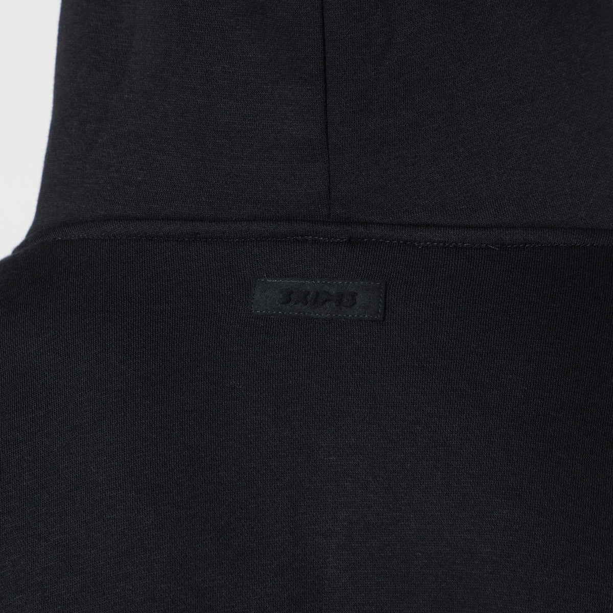 Sweat-shirt à capuche zippé noir délavé en molleton de coton