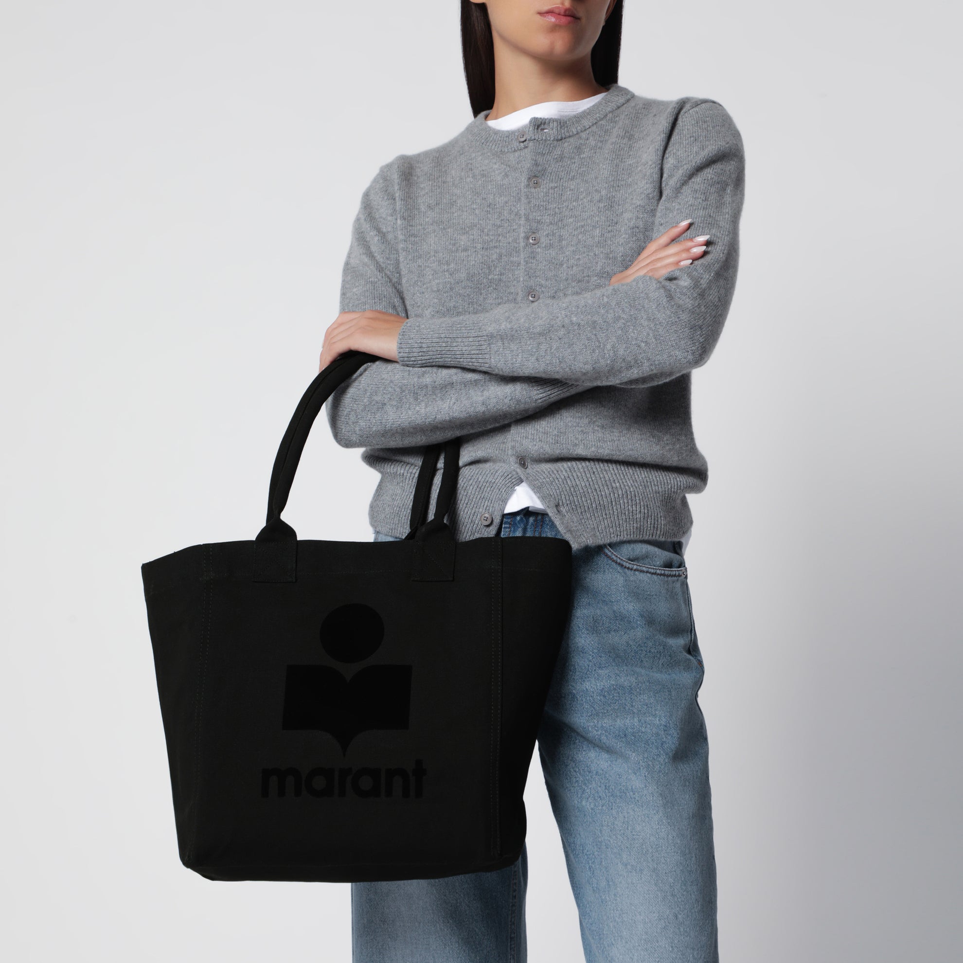 Petit sac cabas Yenky en toile noire