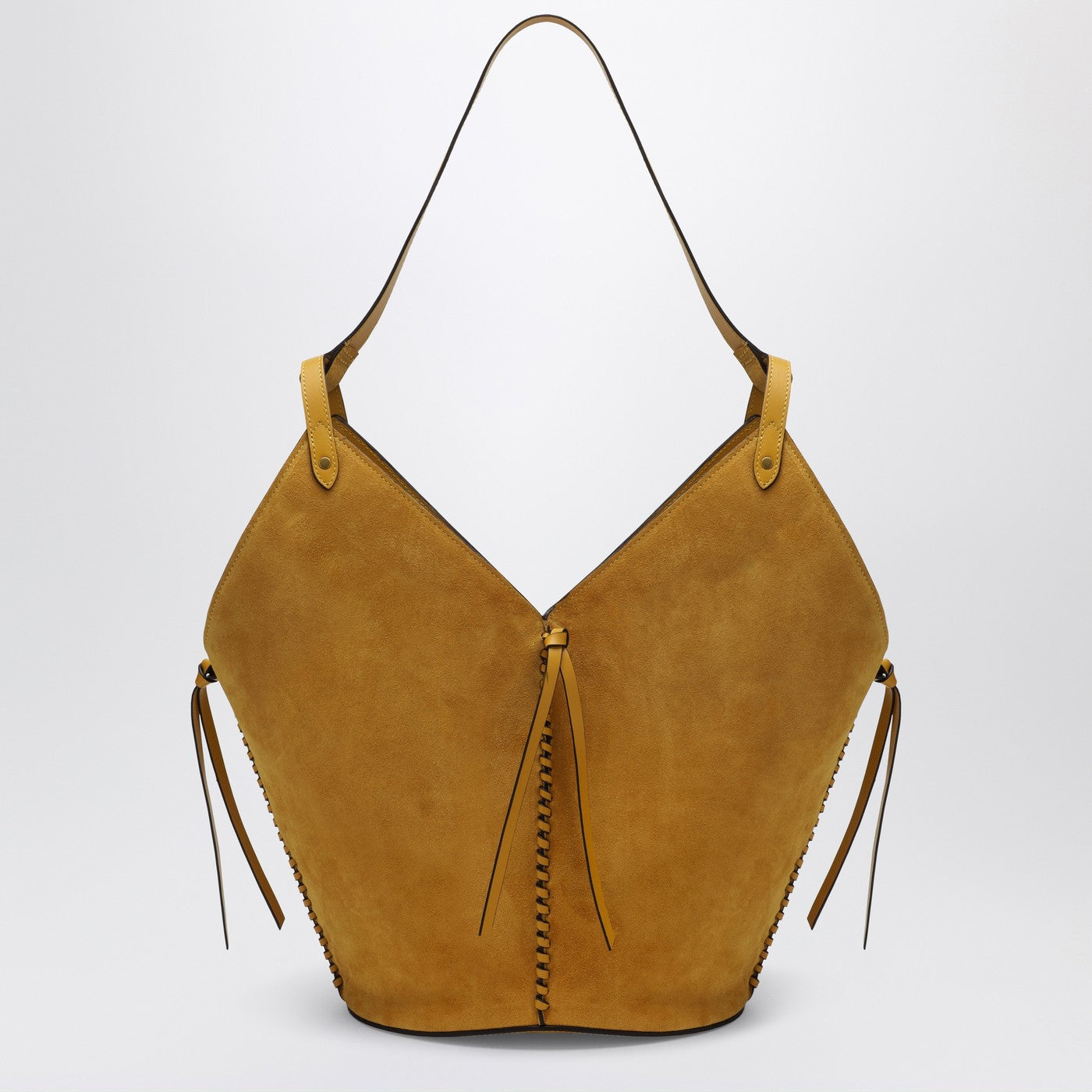 Tampa bag in saffron suede leather