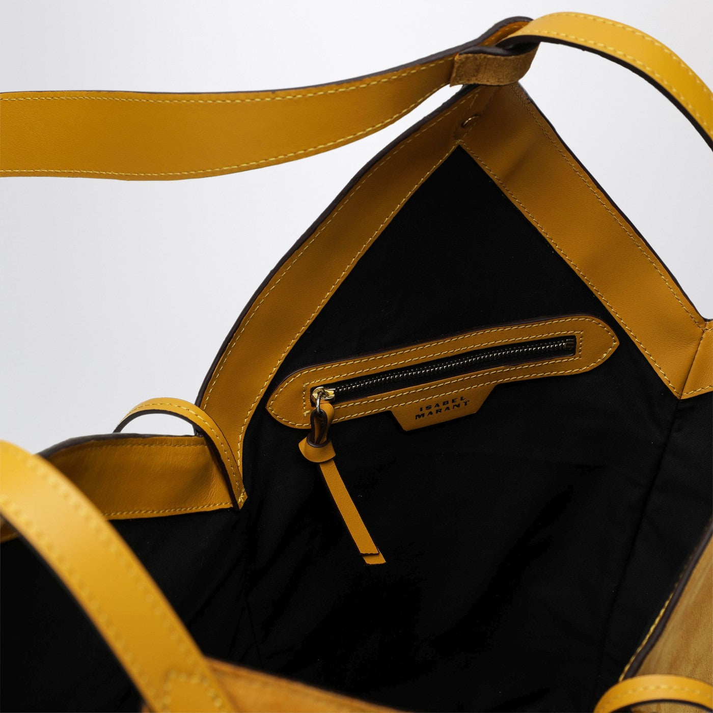Tampa bag in saffron suede leather