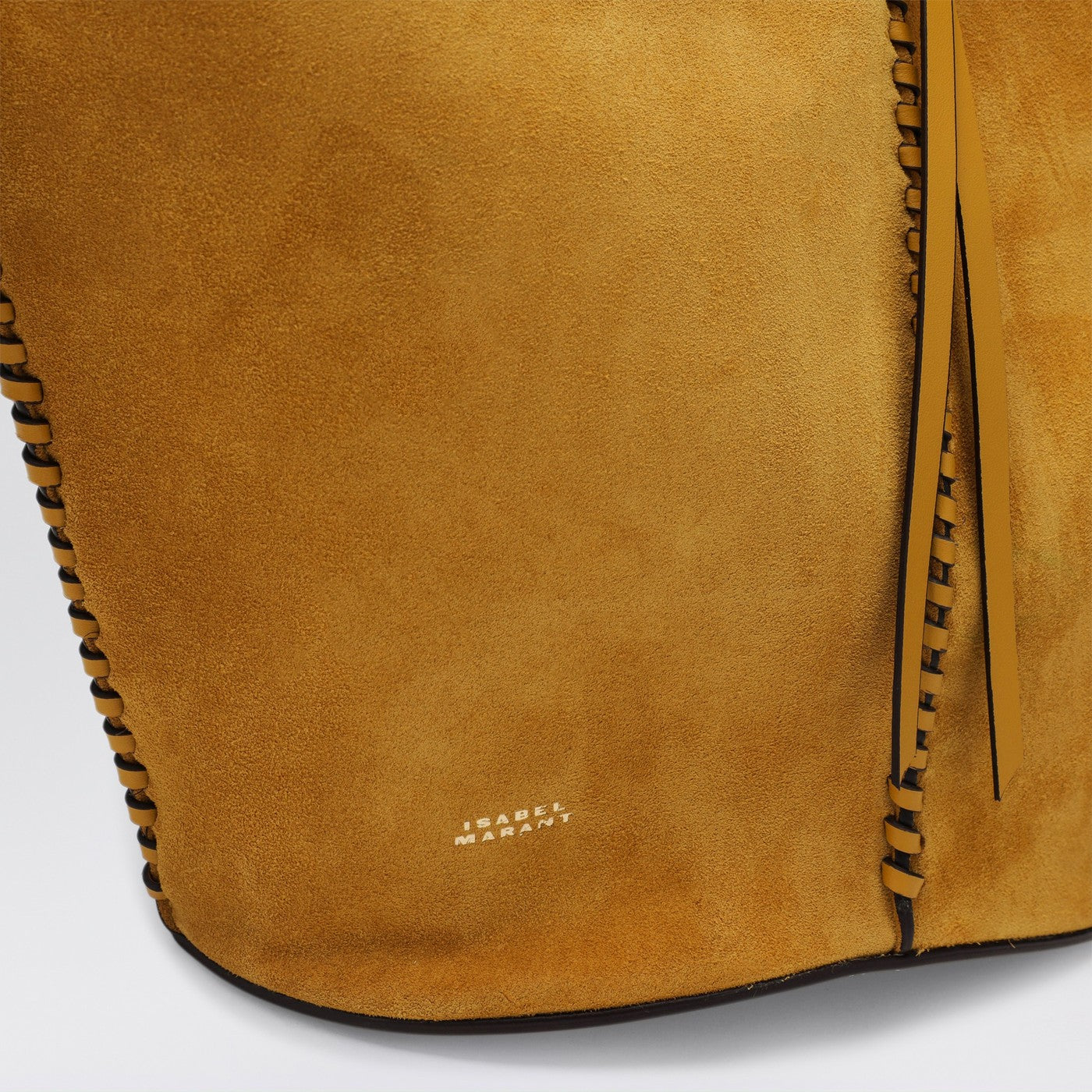Tampa bag in saffron suede leather