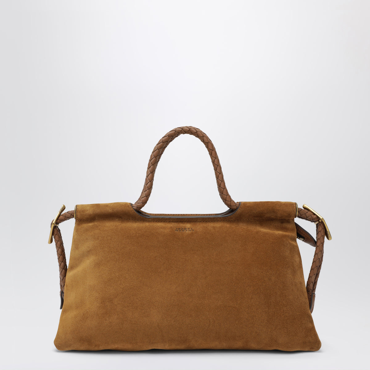 Pipa M Tasche aus cognacfarbenem Wildlederkalbsleder