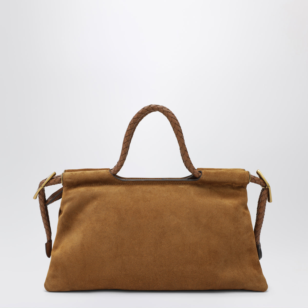 Pipa M Tasche aus cognacfarbenem Wildlederkalbsleder