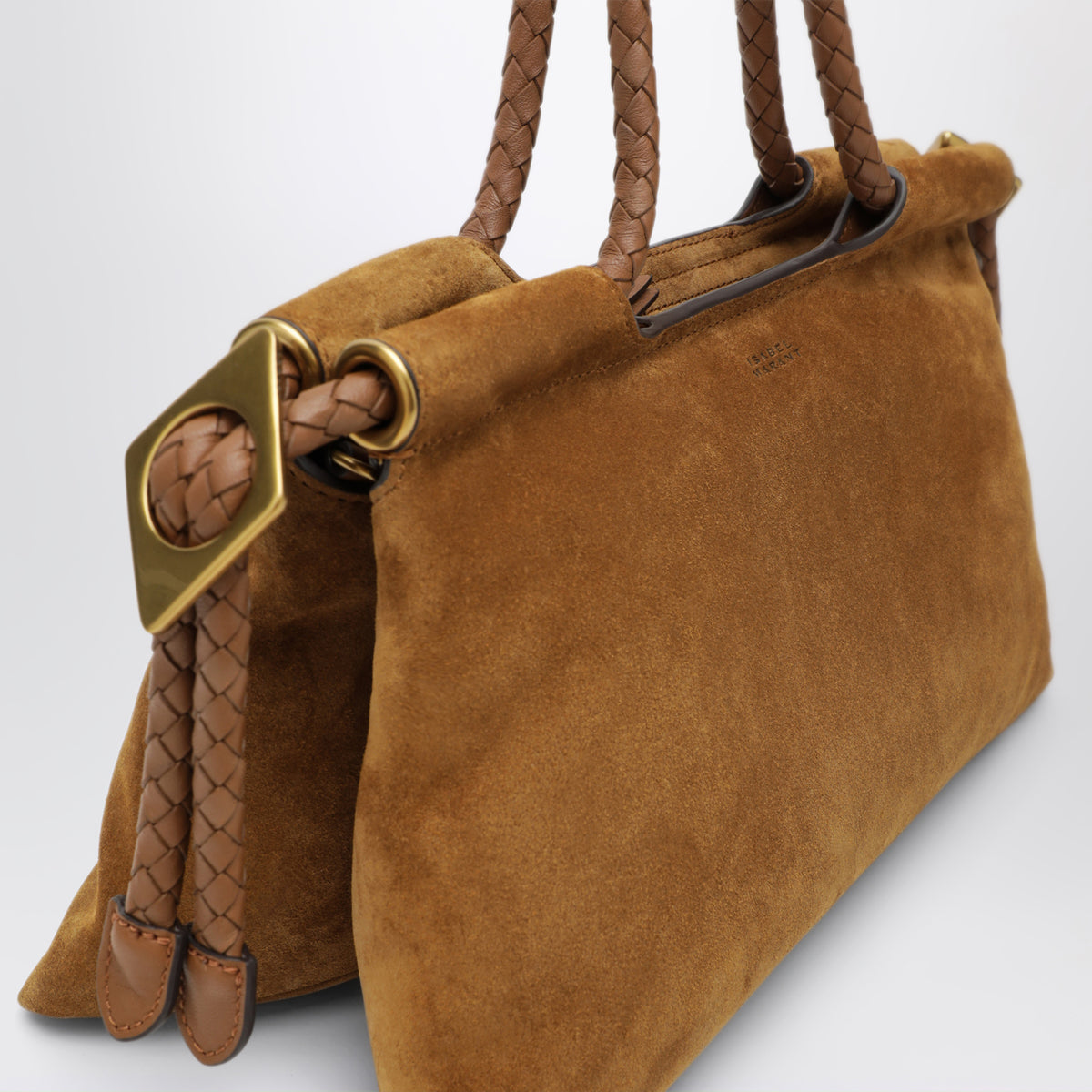 Pipa M Tasche aus cognacfarbenem Wildlederkalbsleder