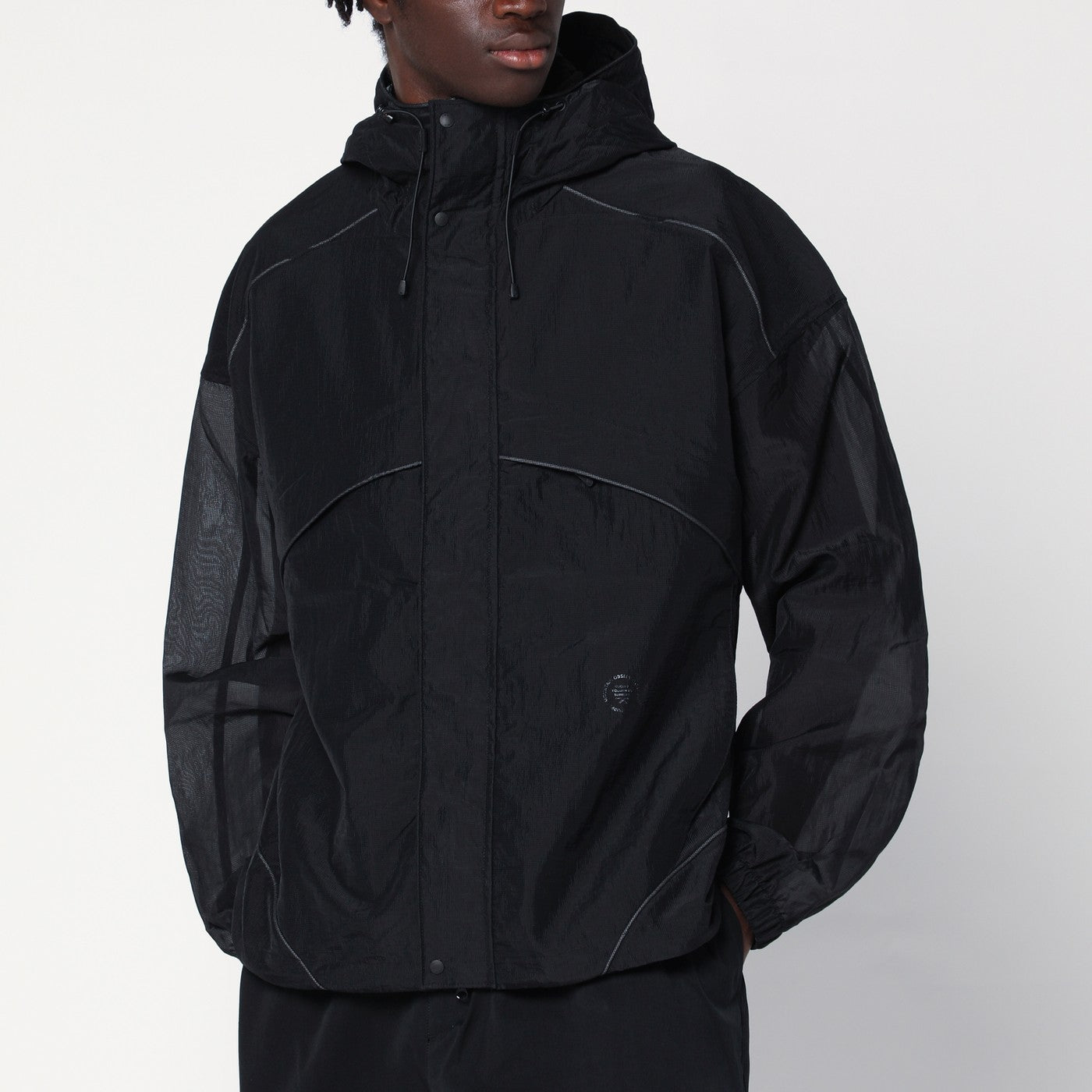 Ripstop Mesh zip-up black jacket