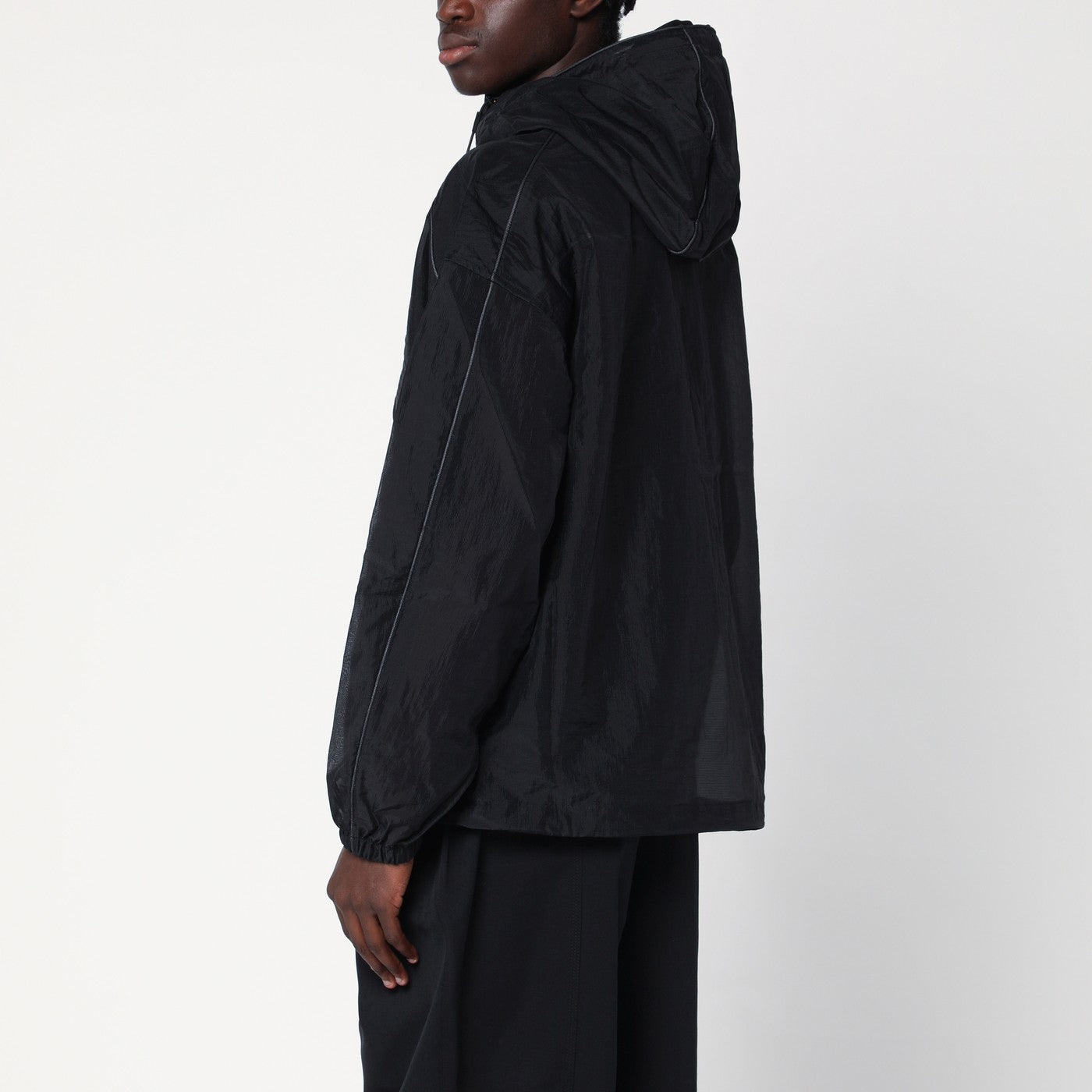 Ripstop Mesh zip-up black jacket