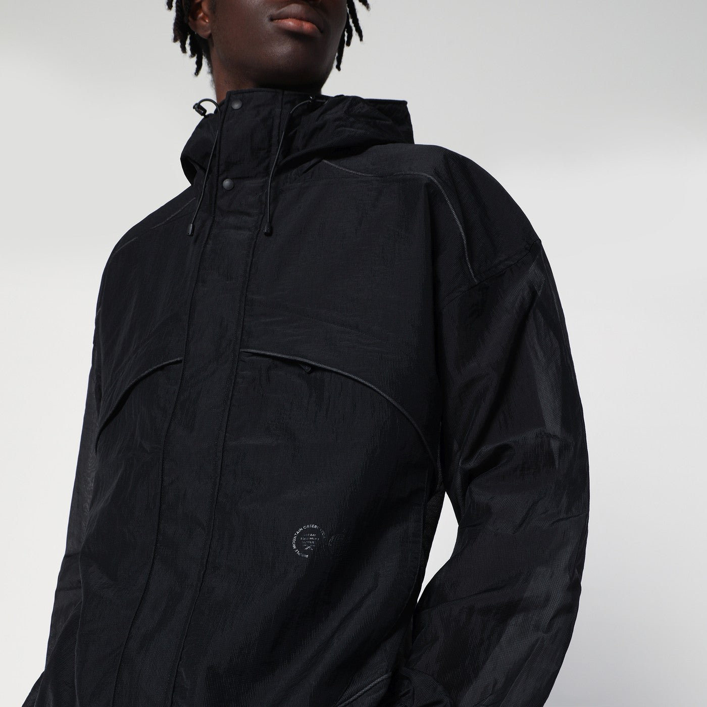 Ripstop Mesh zip-up black jacket