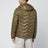Olive green Waves hooded puffer jacket
