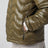 Olive green Waves hooded puffer jacket