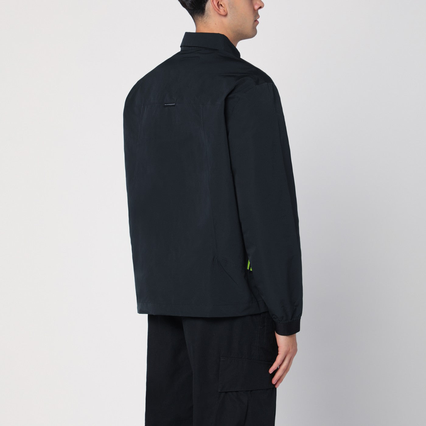 Black shirt jacket with zip