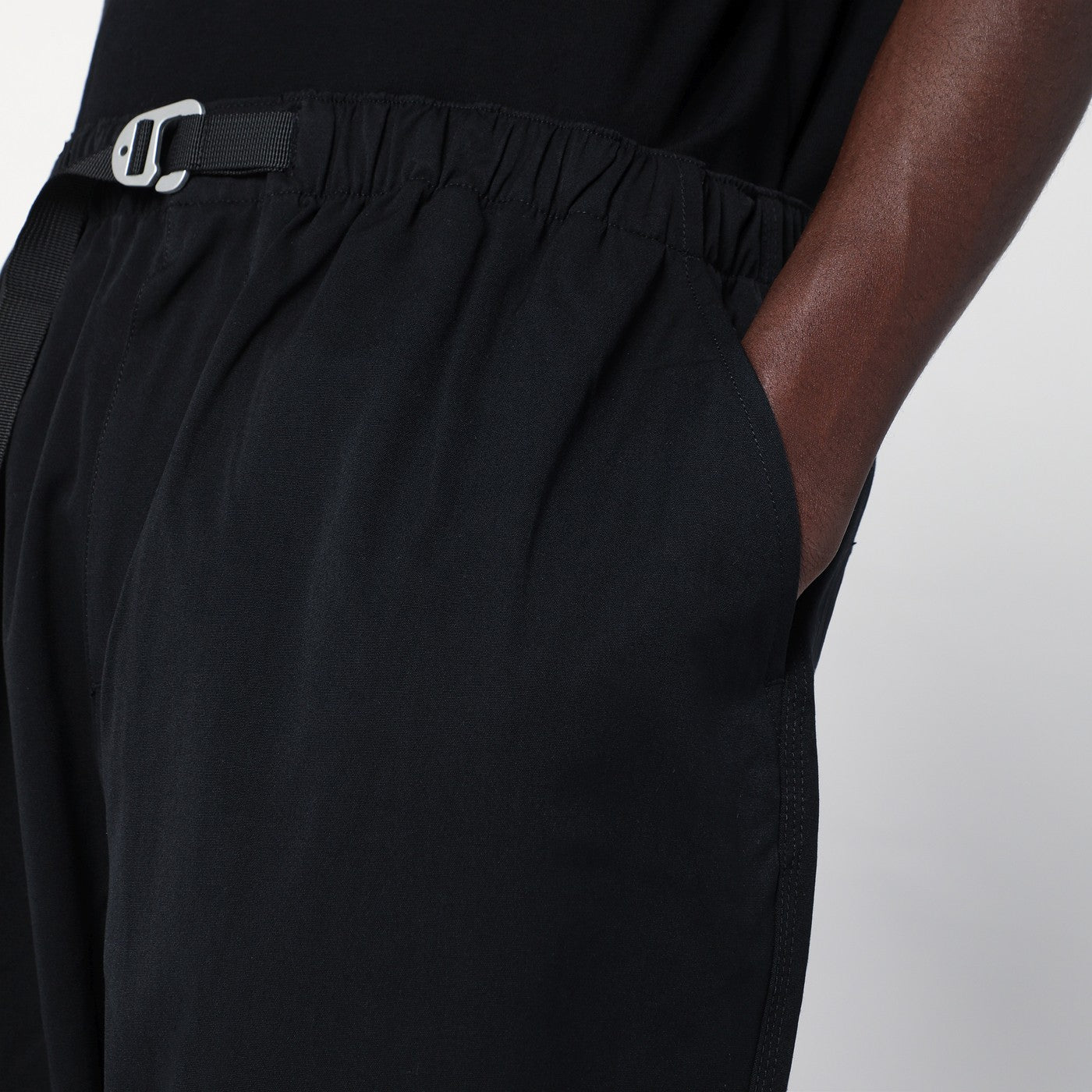 Terrain black trousers in cotton-nylon blend