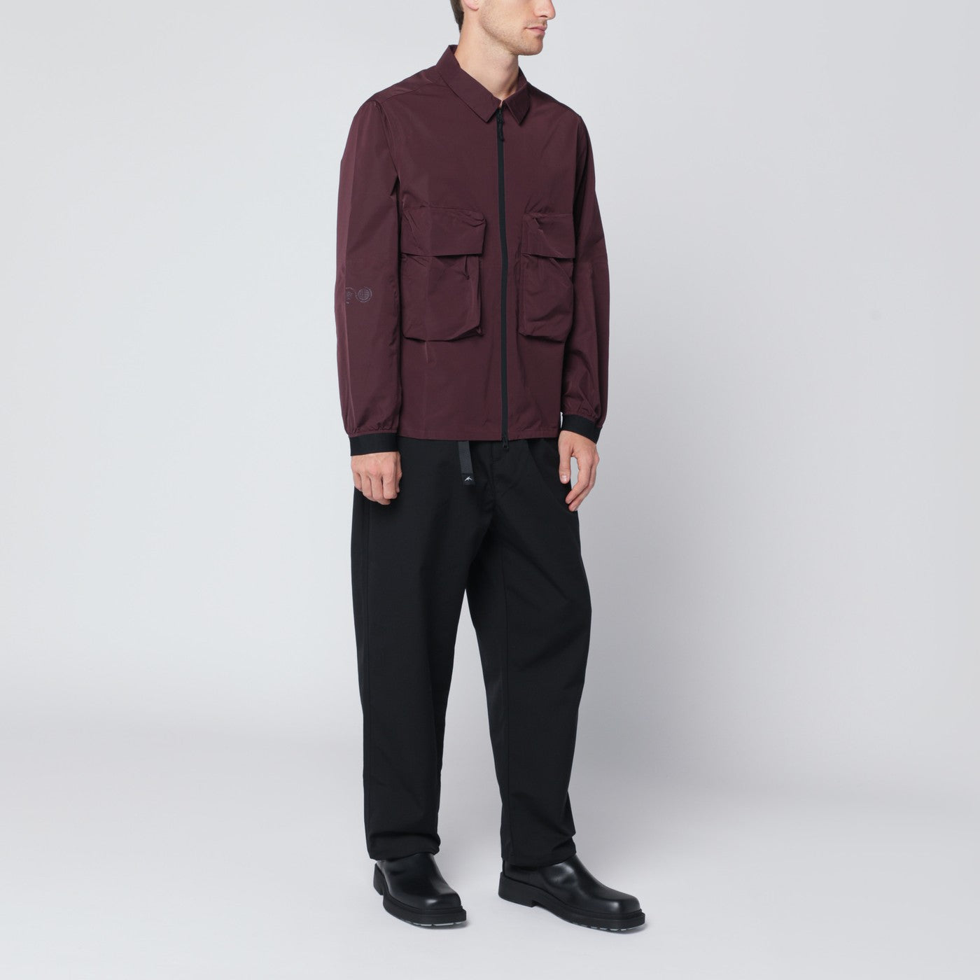Terrain black trousers in cotton-nylon blend