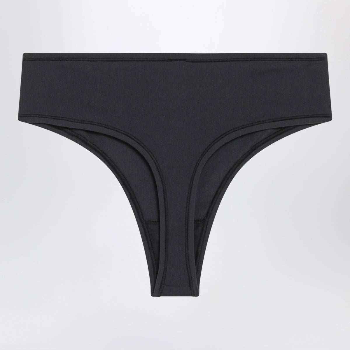 Perizoma nero in tessuto elasticizzato
