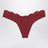 Perizoma sgambato bordeaux in pizzo elasticizzato