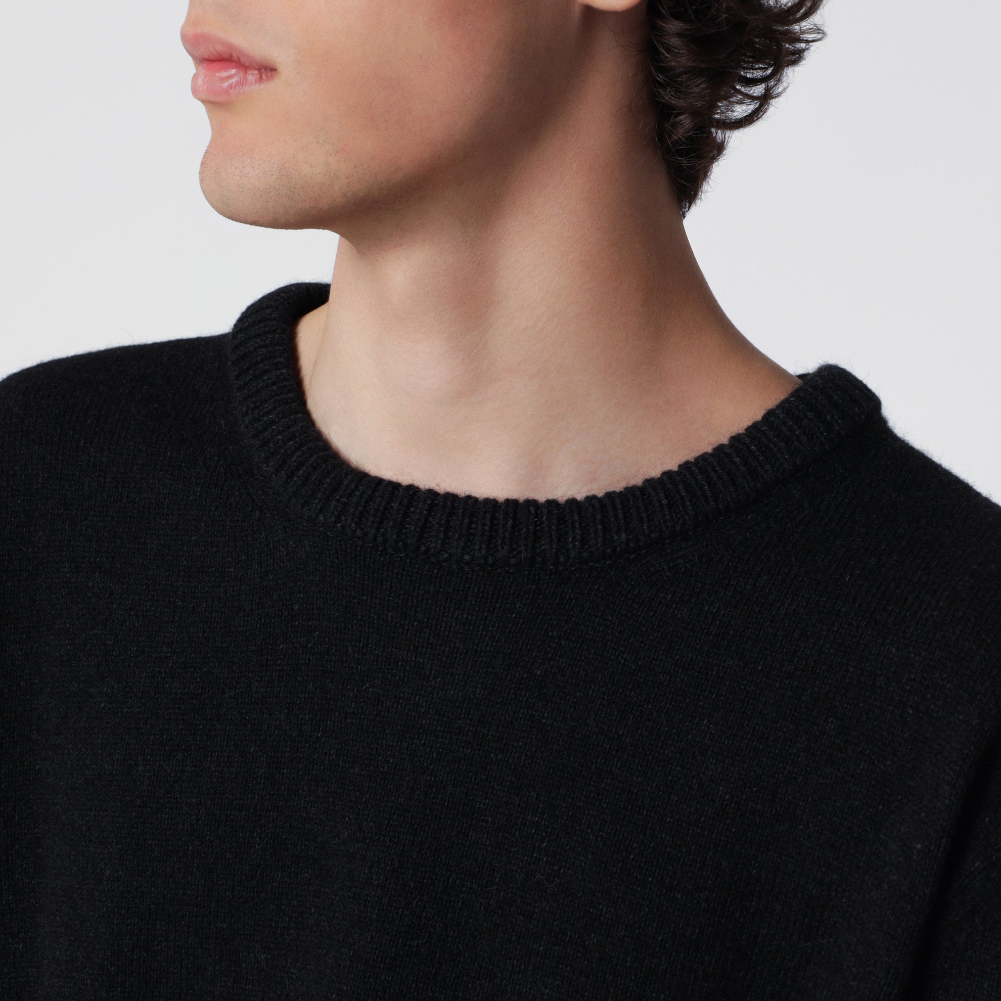 Coal Alpaca Wool Blend Crew Neck Sweater