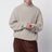 Beigefarbener Rollkragenpullover aus Yak- und Alpakawolle