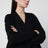 Black Trompe l'oeil cardigan in wool blend