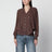 Brauner Trompe l'oeil Cardigan aus Wollmischung