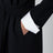 Long robe coat in dark blue virgin wool