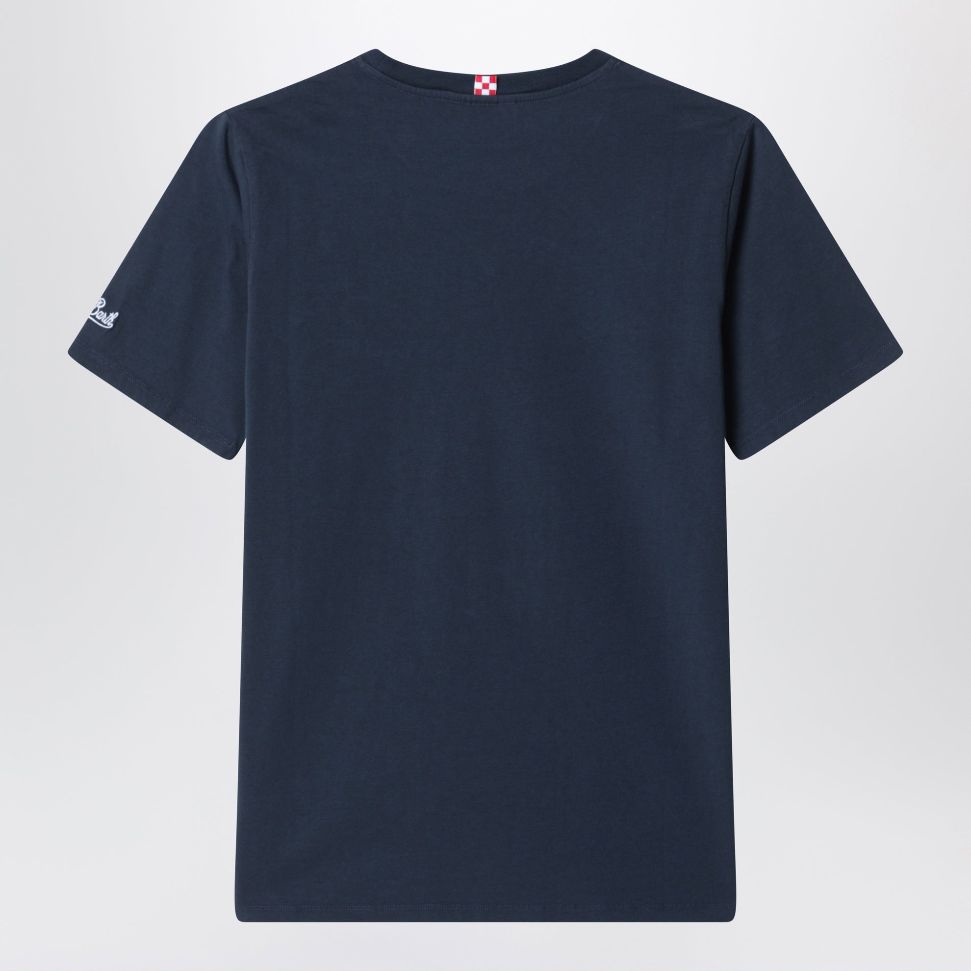 Blue T-shirt with car embroidery