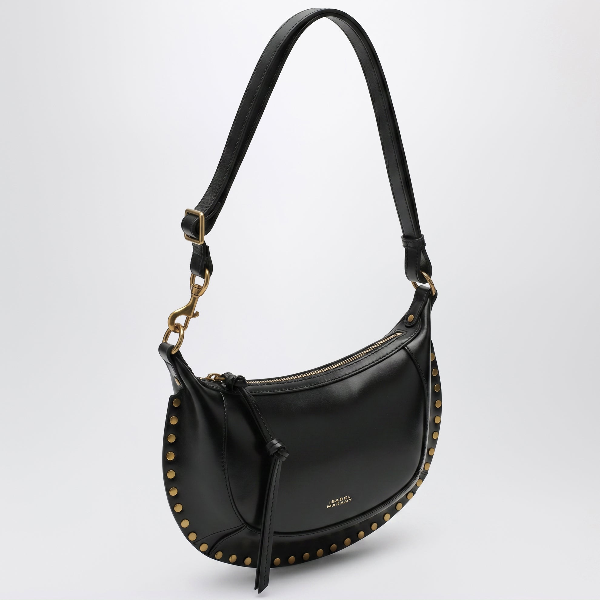 Borsa a spalla Oskan Moon in pelle nera