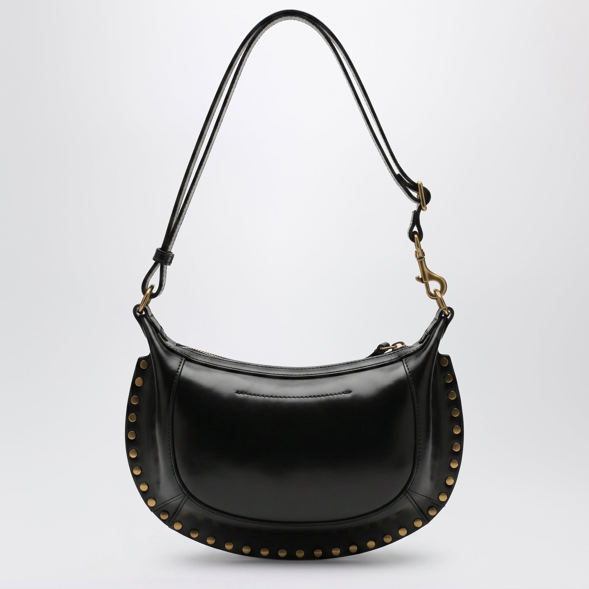 Borsa a spalla Oskan Moon in pelle nera