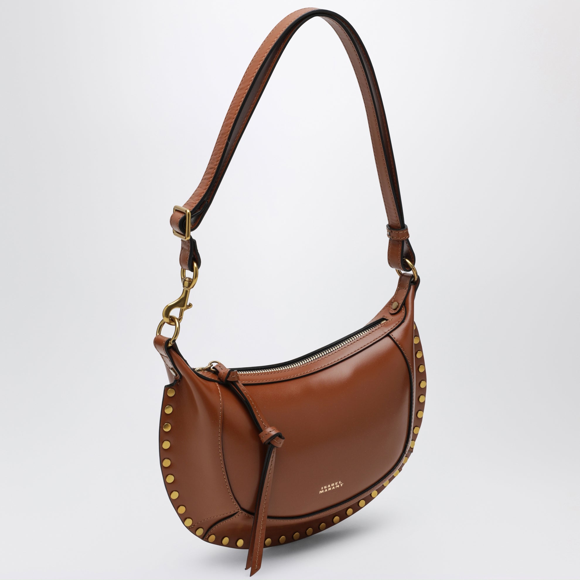 Oskan Moon shoulder bag in calfskin leather cognac