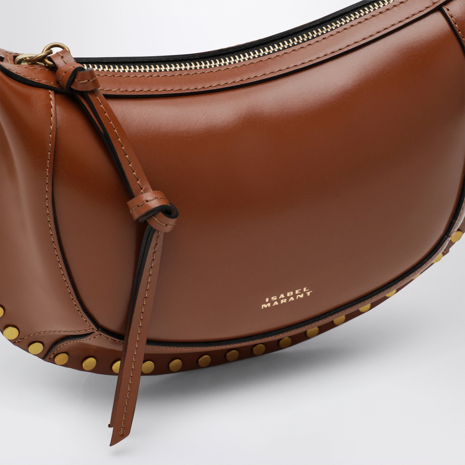 Oskan Moon shoulder bag in calfskin leather cognac