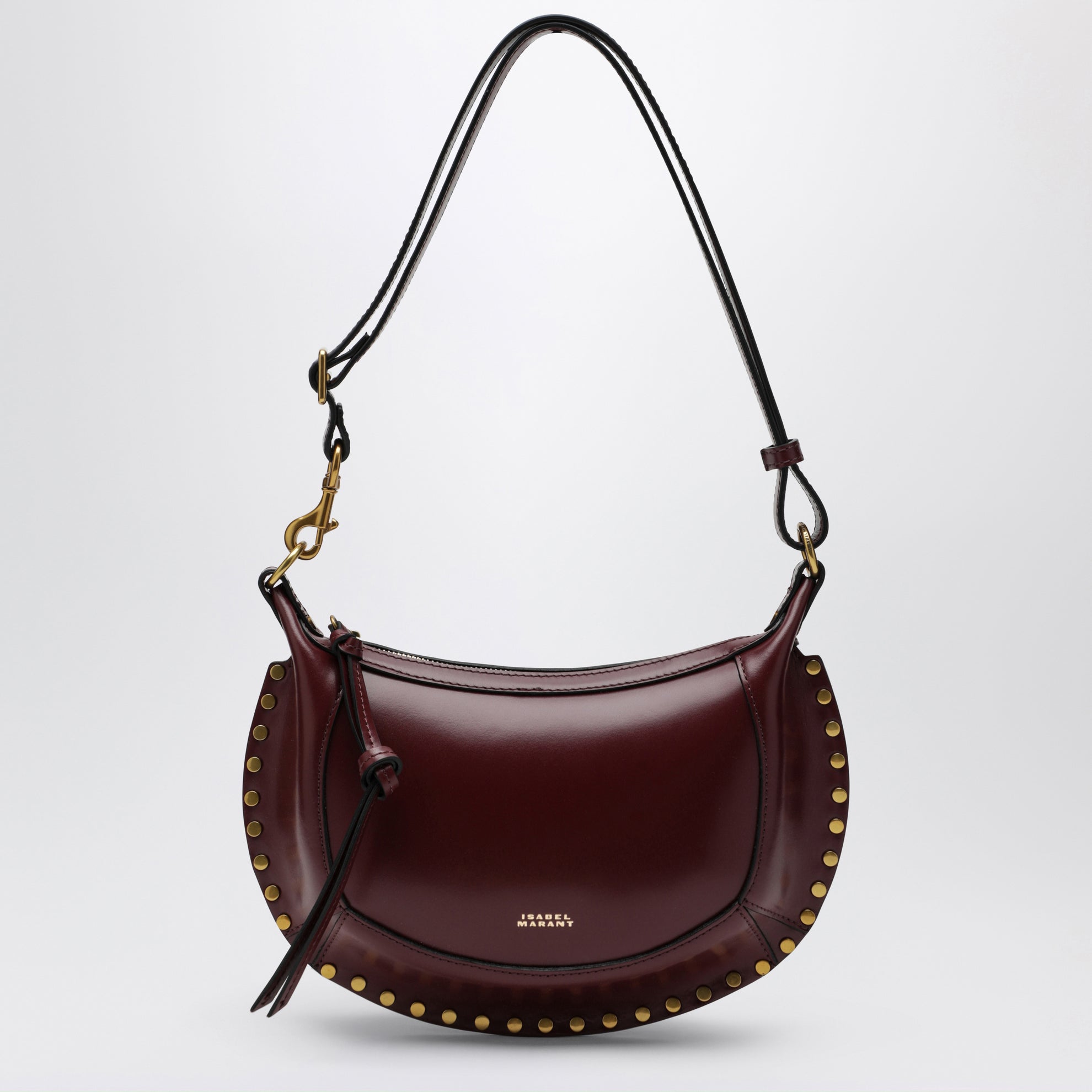 Borsa a spalla Oskan Moon in pelle bordeaux