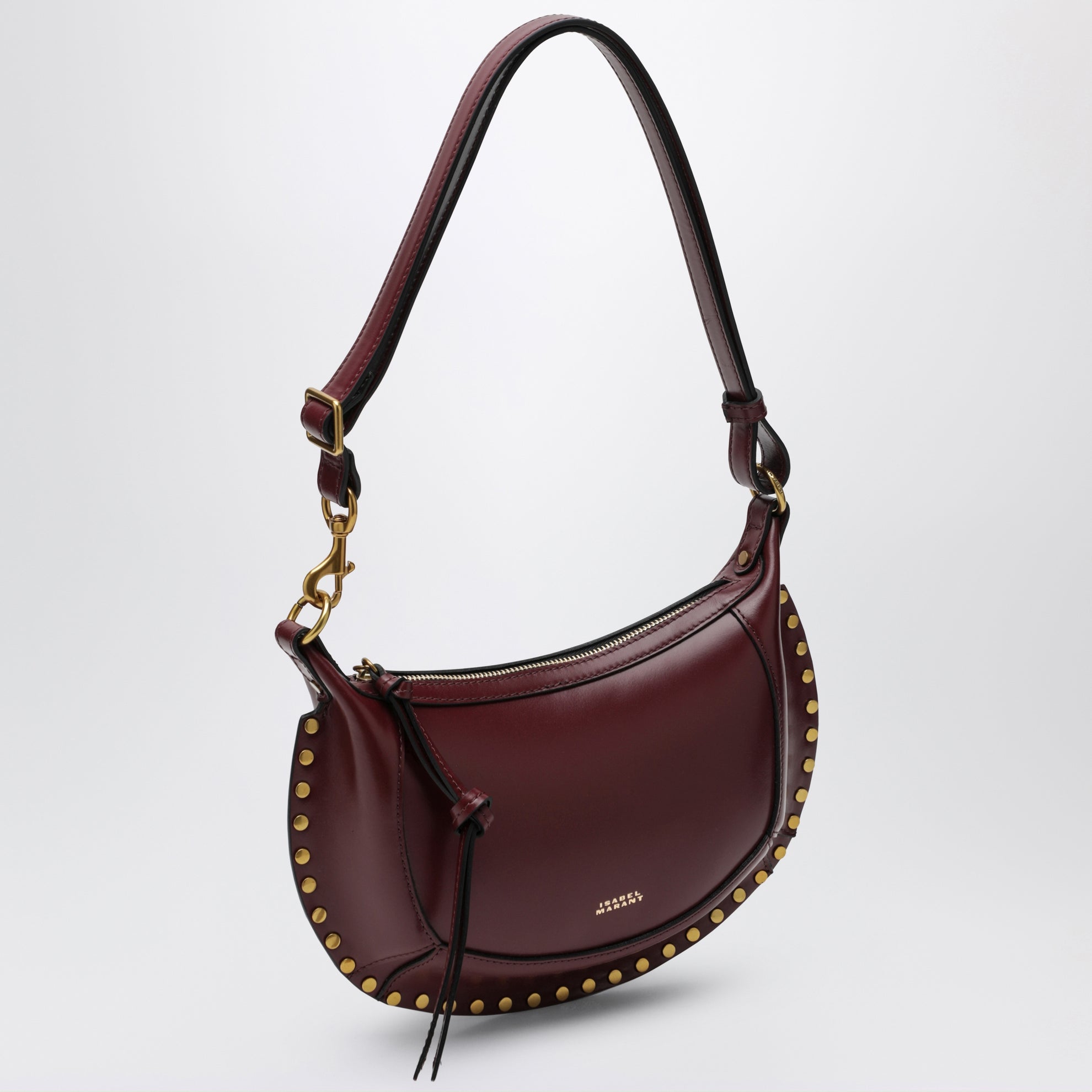 Borsa a spalla Oskan Moon in pelle bordeaux