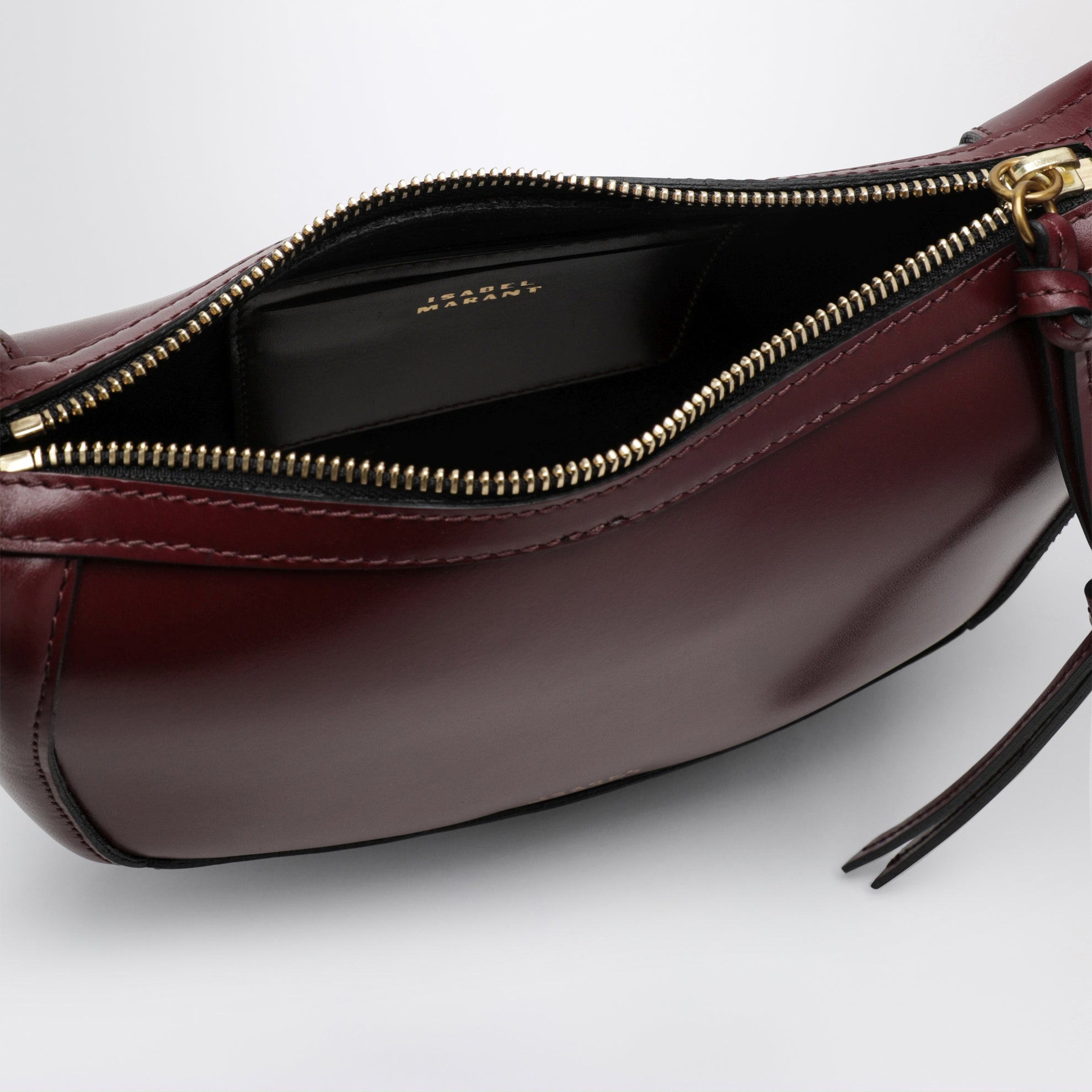 Borsa a spalla Oskan Moon in pelle bordeaux