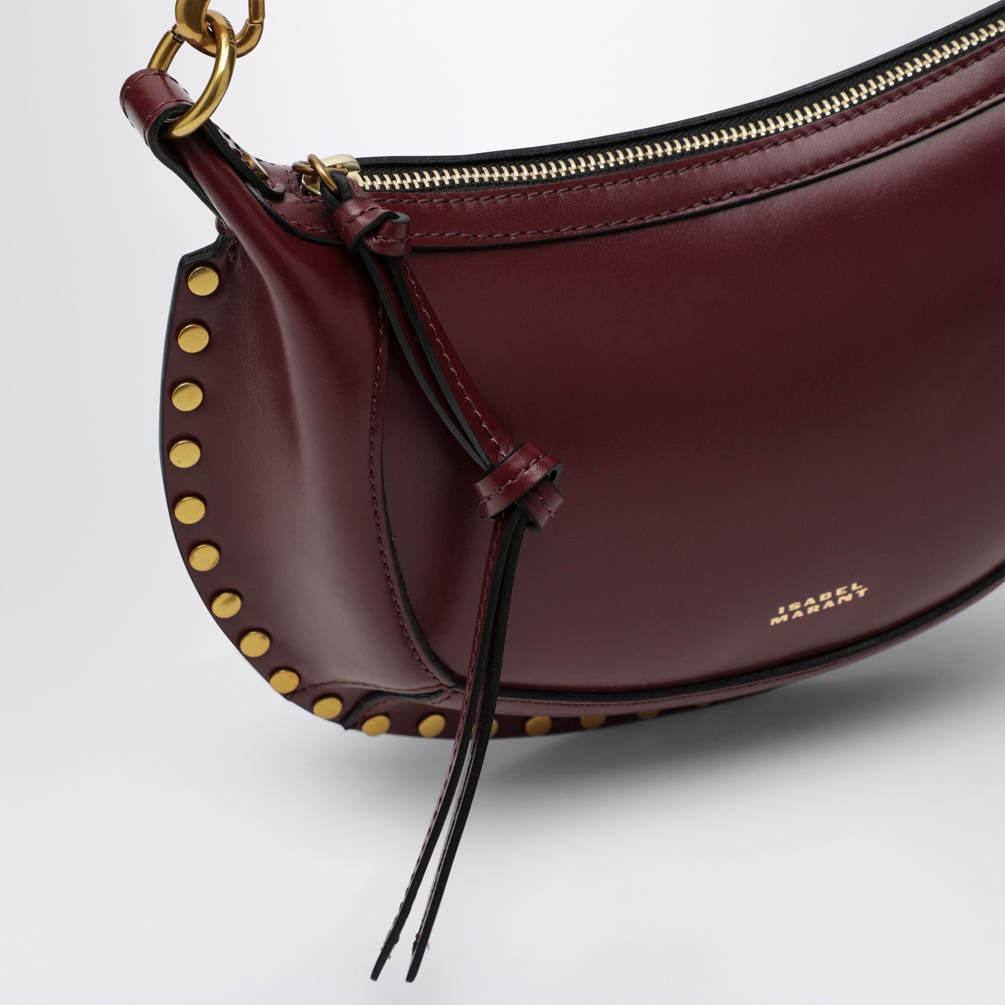 Borsa a spalla Oskan Moon in pelle bordeaux
