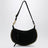 Borsa a spalla Oskan Moon in suede nera
