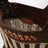 Striped raffia bag