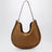 Cognac suede shoulder bag