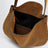 Cognac suede shoulder bag
