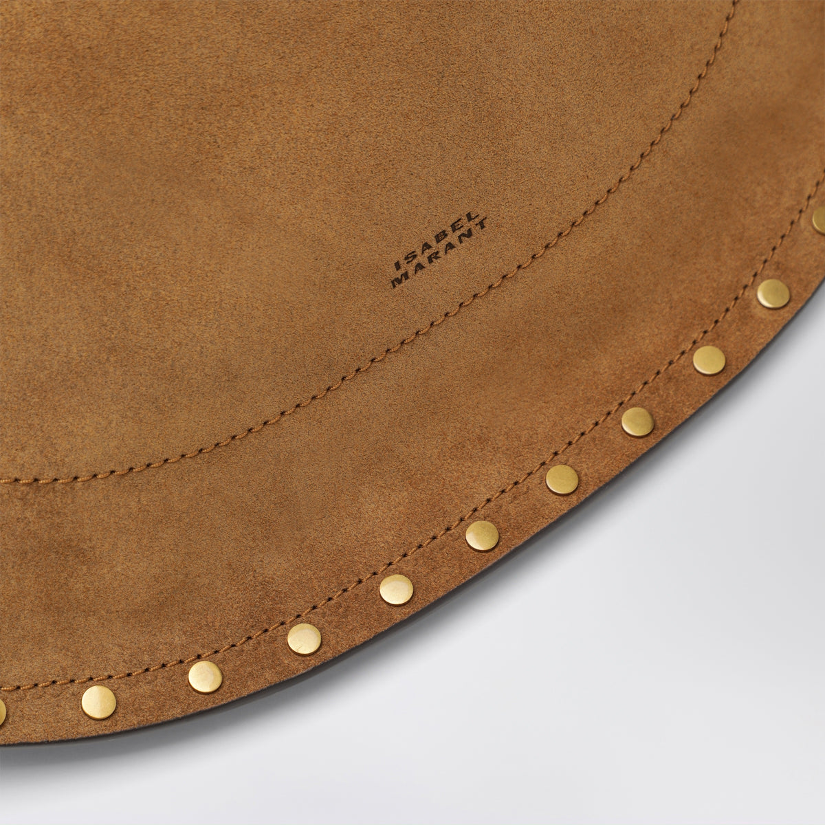 Cognac suede shoulder bag