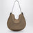 Borsa a tracolla taupe in pelle scamosciata