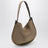 Borsa a tracolla taupe in pelle scamosciata