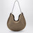 Borsa a tracolla taupe in pelle scamosciata