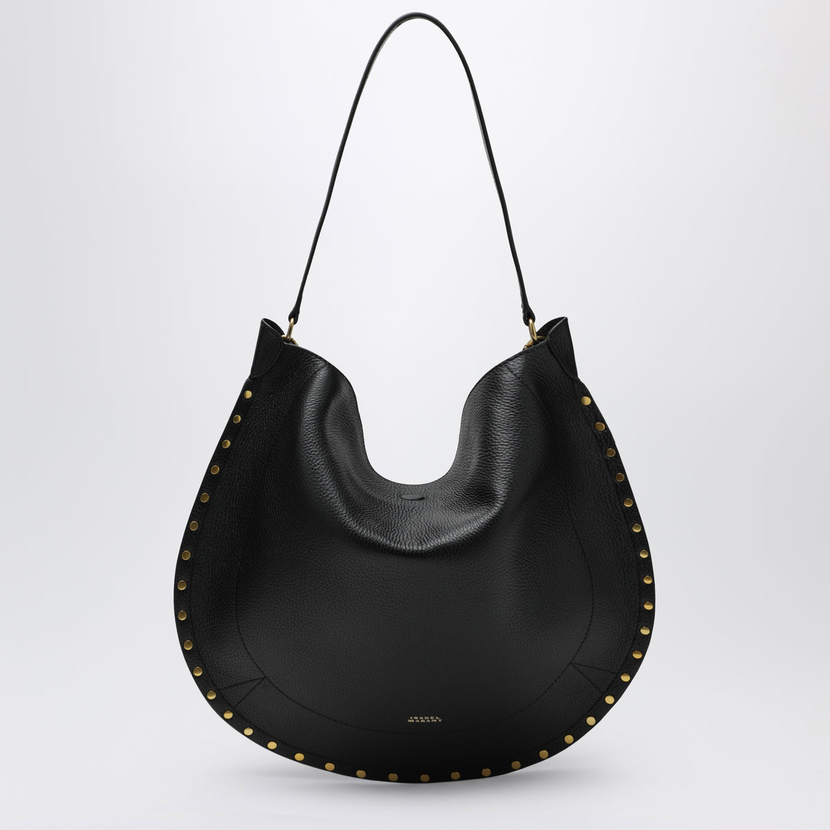 Oskan Hobo Soft Bag aus schwarzem gehämmertem Leder