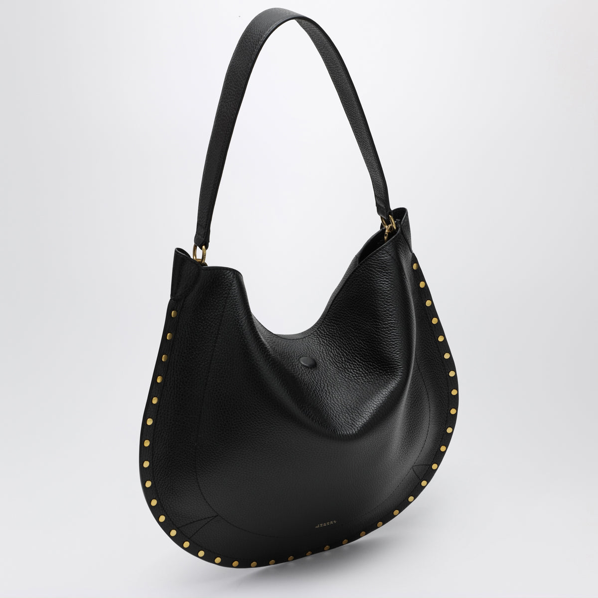 Oskan Hobo Soft Bag aus schwarzem gehämmertem Leder