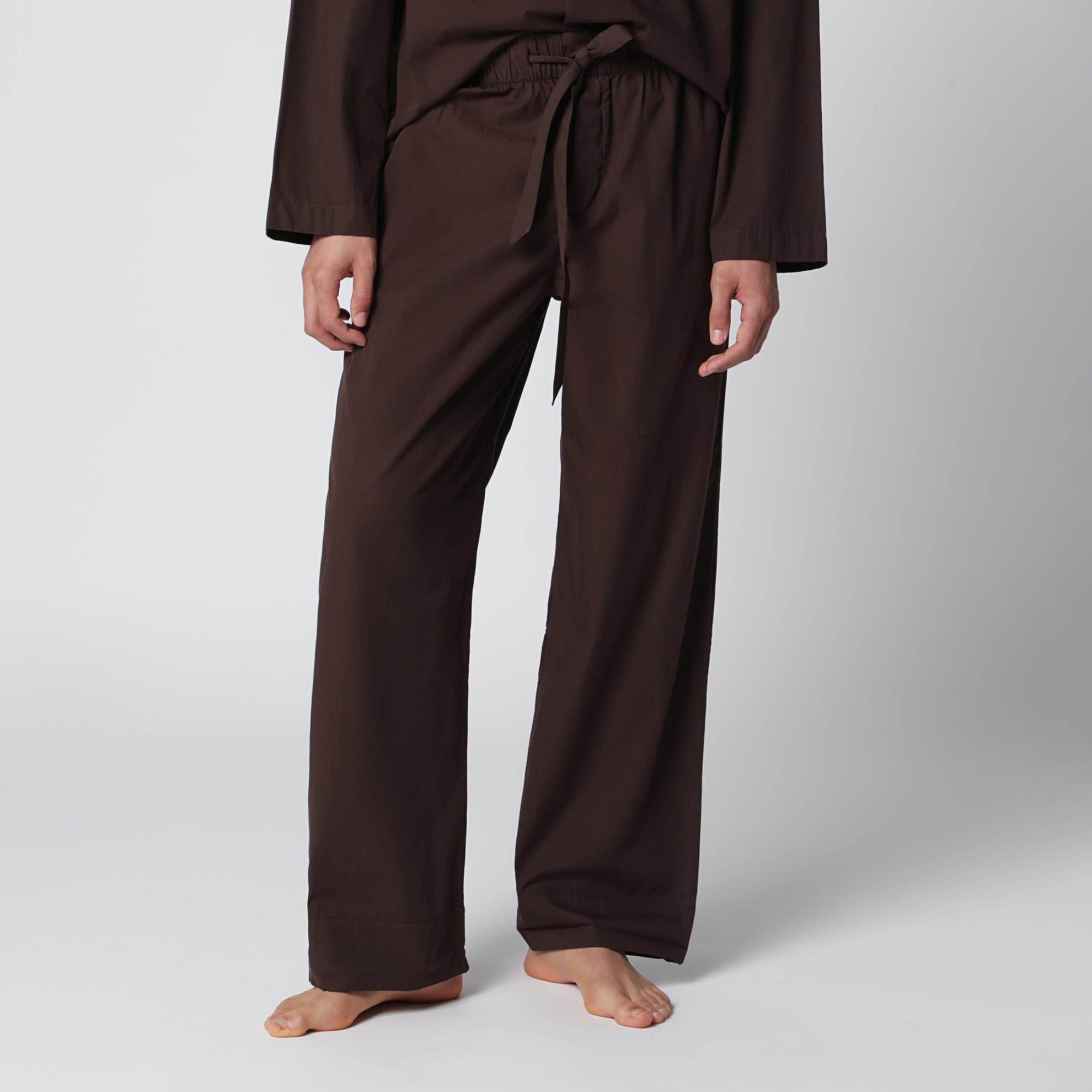 Braune Pyjamahose aus Baumwolle