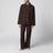 Pantalone pigiama in cotone marrone