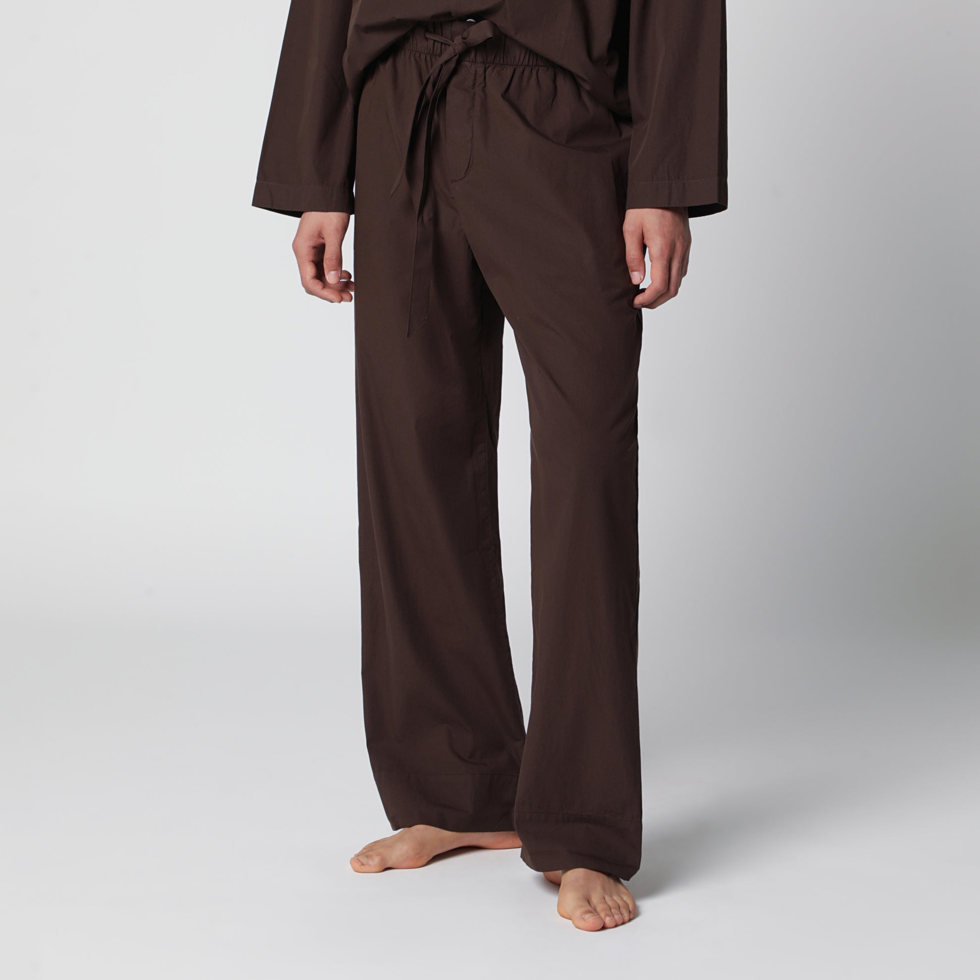 Braune Pyjamahose aus Baumwolle