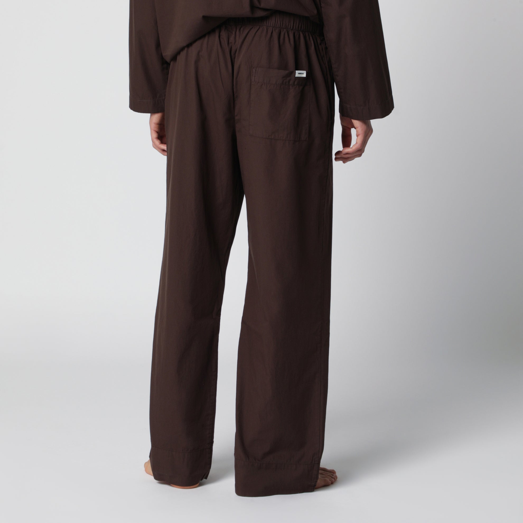 Braune Pyjamahose aus Baumwolle