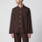 Camicia pigiama in cotone marrone